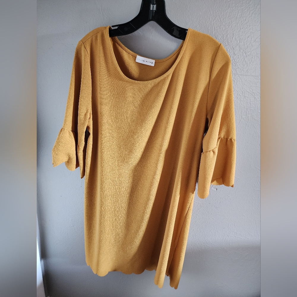 Elegant Mustard Yellow Women's Dress
